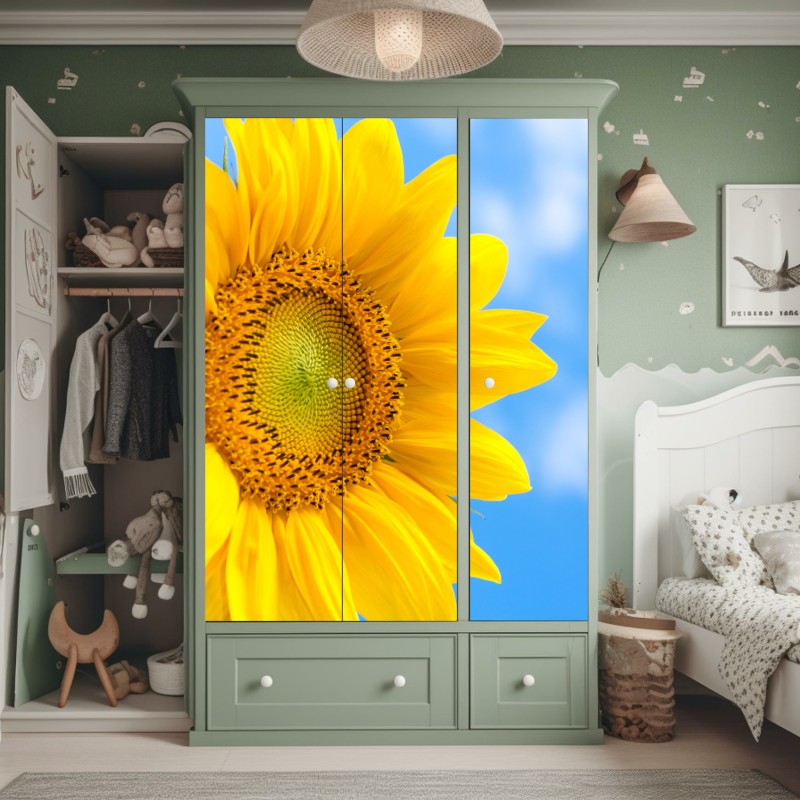 Naklejka na szafę niebieskie fale oceanu – Wallissimo®