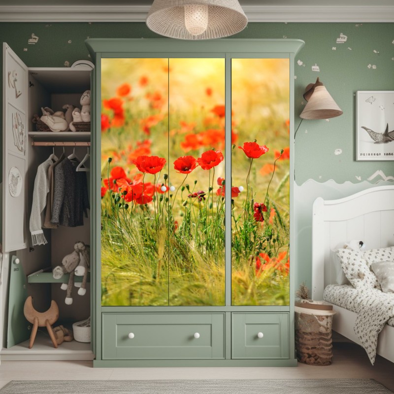 Naklejka na szafę spokojna sepiowa plaża – Wallissimo®