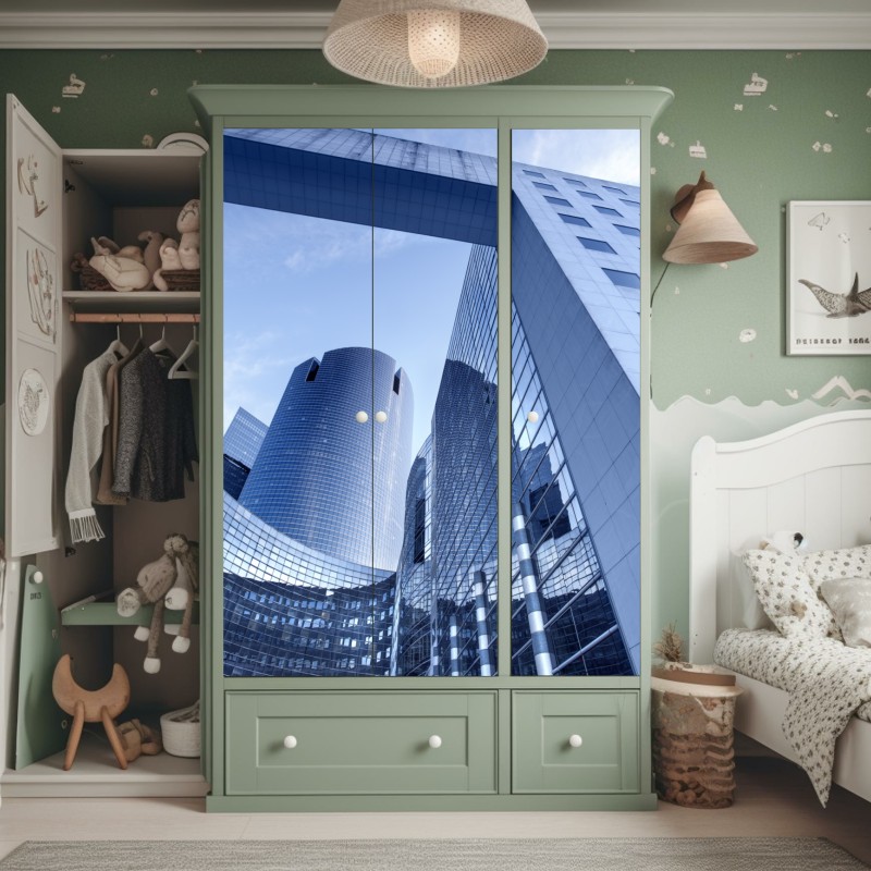 Naklejka na szafę delikatny dmuchawiec na ciemnym tle – Wallissimo®