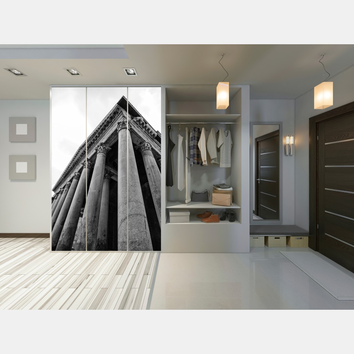 Naklejka na szafę monumentalne kolumny Panteonu w Rzymie – Wallissimo® Naklejka na szafę monumentalne kolumny Panteonu w Rzymie – Wallissimo®