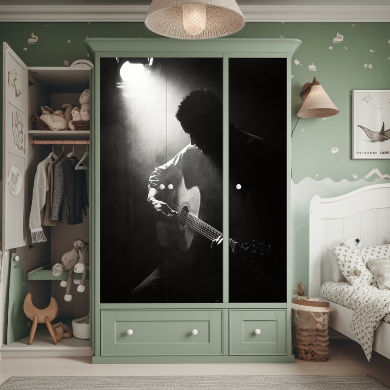 Naklejka na szafę leśny strumień porośnięty mchem – Wallissimo®