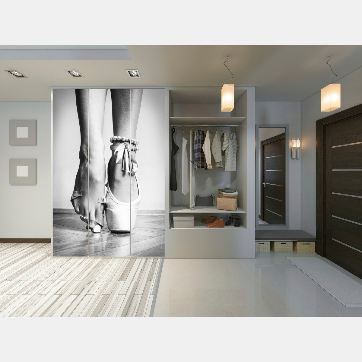 Naklejka na szafę gracja baletowa na pointach – Wallissimo® Naklejka na szafę gracja baletowa na pointach – Wallissimo®