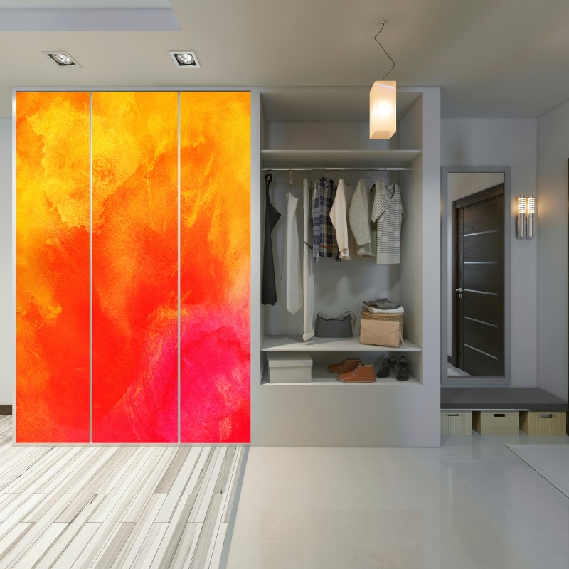 Naklejka na szafę żywy pomarańczowy gradient abstrakcyjny – Wallissimo® Naklejka na szafę żywy pomarańczowy gradient abstrakcyjny – Wallissimo®