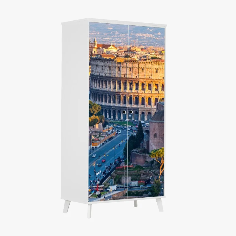 Naklejka na szafę delikatny wzór z magnoliami – Wallissimo®