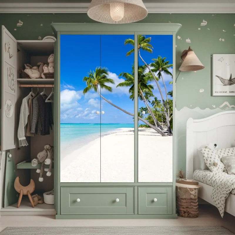 Naklejka na szafę żywa różowa akwarelowa plama – Wallissimo®