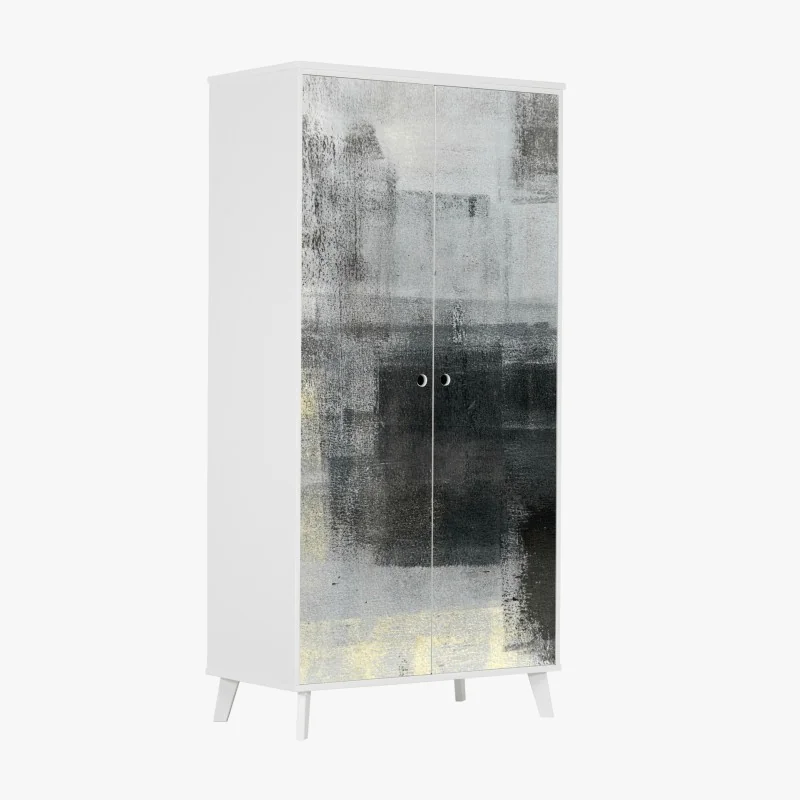 Naklejka na szafę subtelna monochromatyczna faktura