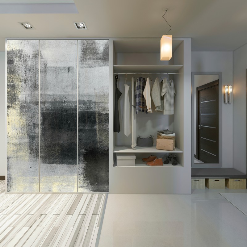 Naklejka na szafę subtelna monochromatyczna faktura – Wallissimo® Naklejka na szafę subtelna monochromatyczna faktura – Wallissimo®