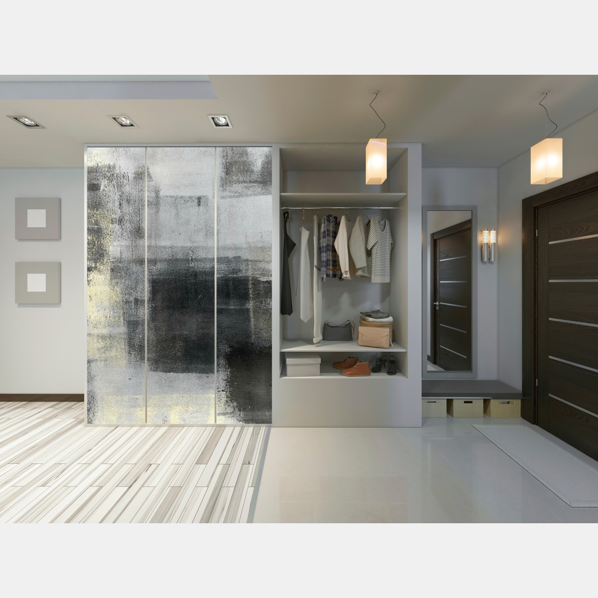 Naklejka na szafę subtelna monochromatyczna faktura – Wallissimo® Naklejka na szafę subtelna monochromatyczna faktura – Wallissimo®