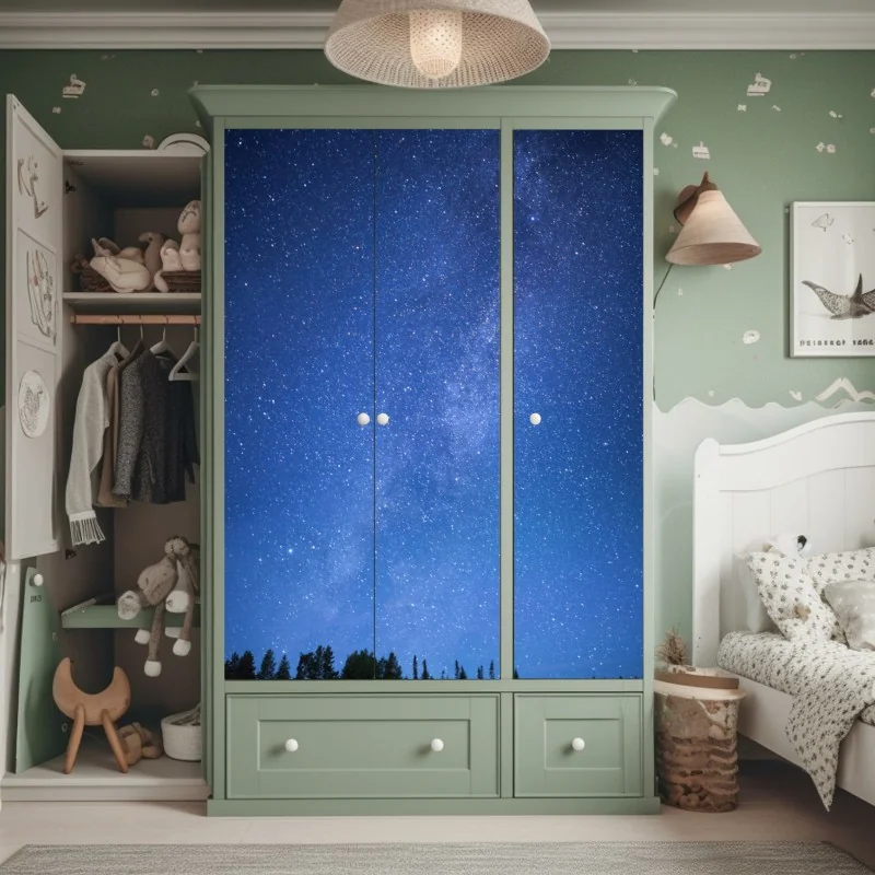 Naklejka na szafę surowa tekstura betonowej ściany – Wallissimo®