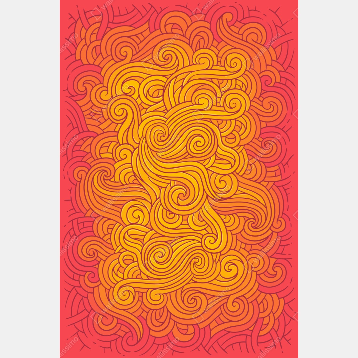 Naklejka na szafę ciepły wirujący abstrakcyjny wzór – Wallissimo® Naklejka na szafę ciepły wirujący abstrakcyjny wzór – Wallissimo®