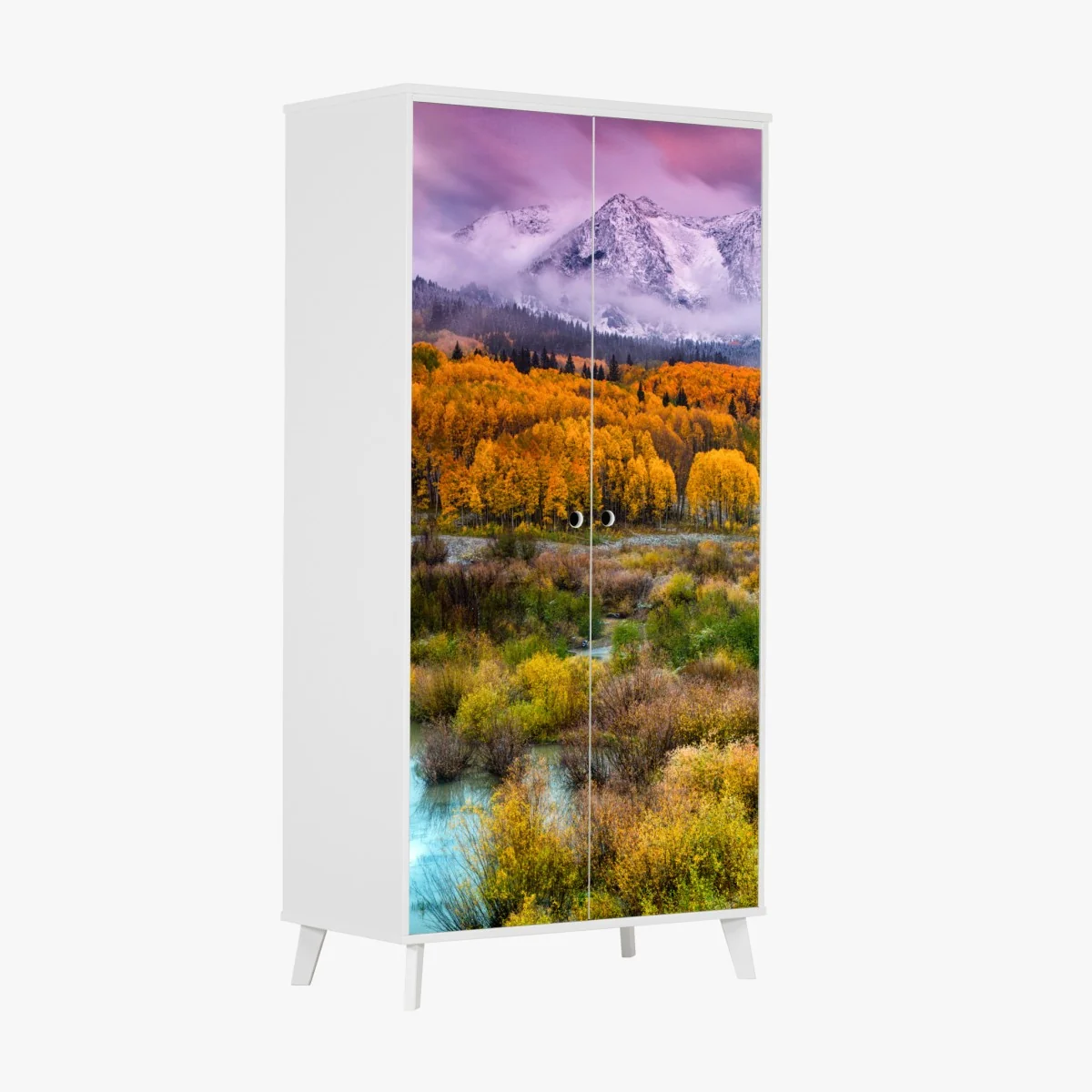 Naklejka na szafę różowy wschód słońca nad East Beckwith Mountain – Wallissimo® Naklejka na szafę różowy wschód słońca nad East Beckwith Mountain – Wallissimo®