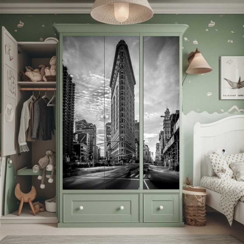 Naklejka na szafę bujny zielony wodospad w lesie – Wallissimo®