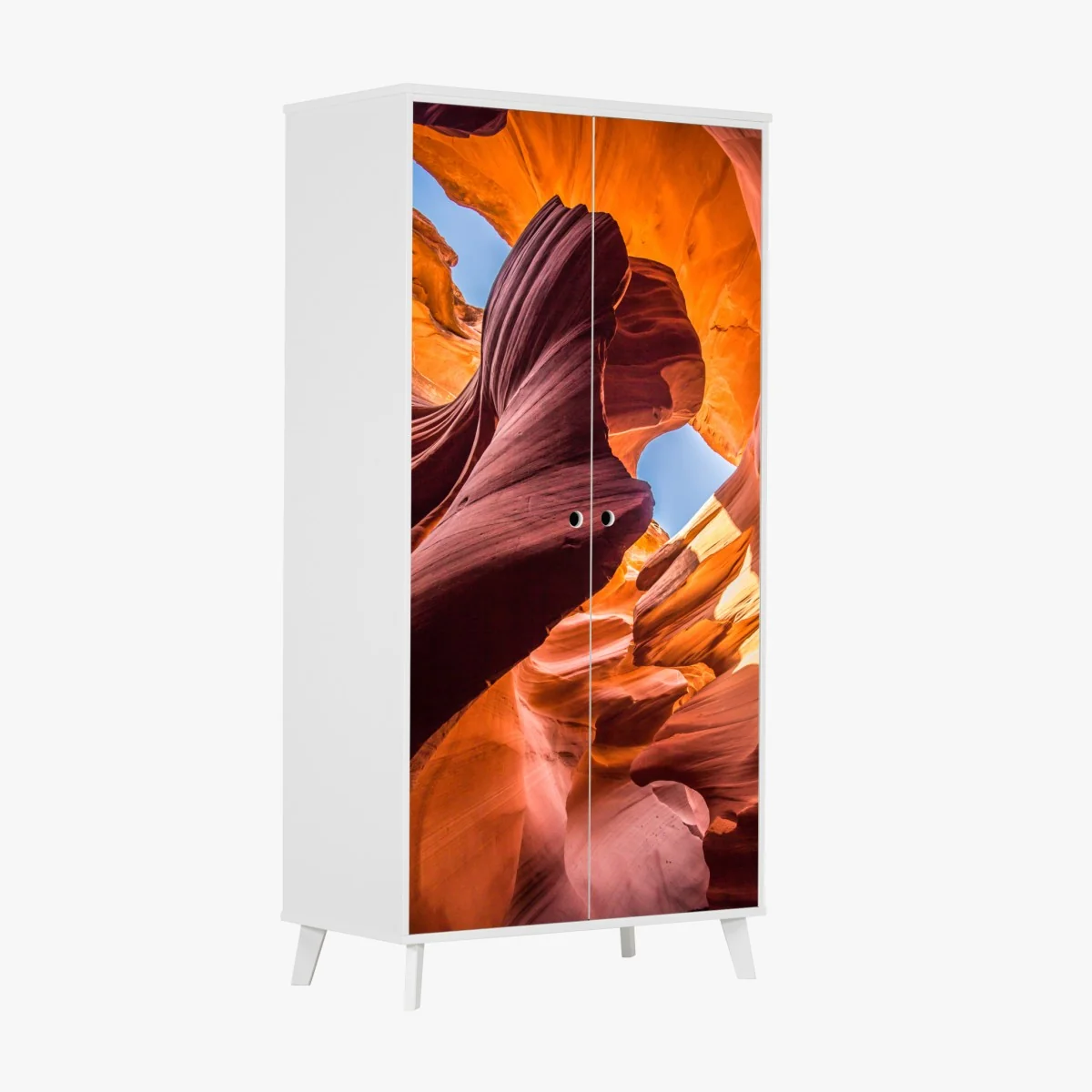 Naklejka na szafę słoneczny wąwóz z formacjami skalnymi – Wallissimo® Naklejka na szafę słoneczny wąwóz z formacjami skalnymi – Wallissimo®