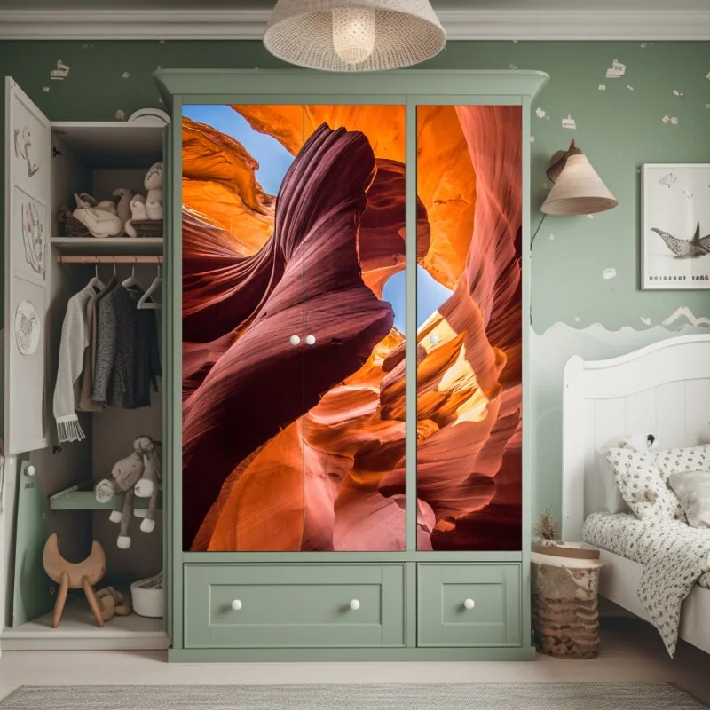 Naklejka na szafę tropikalna dżungla bujnych liści – Wallissimo®