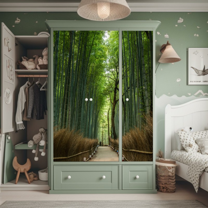 Naklejka na szafę Tadź Mahal odbicie w porannym świetle – Wallissimo®