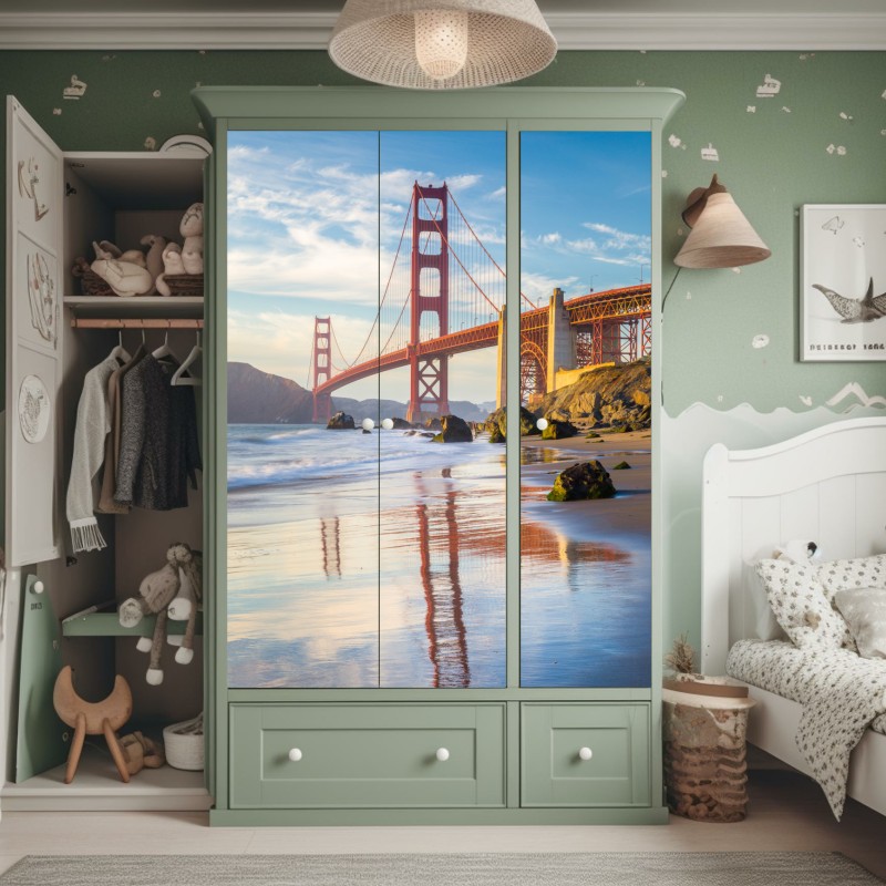 Naklejka na szafę żywa fioletowa kompozycja abstrakcyjna – Wallissimo®