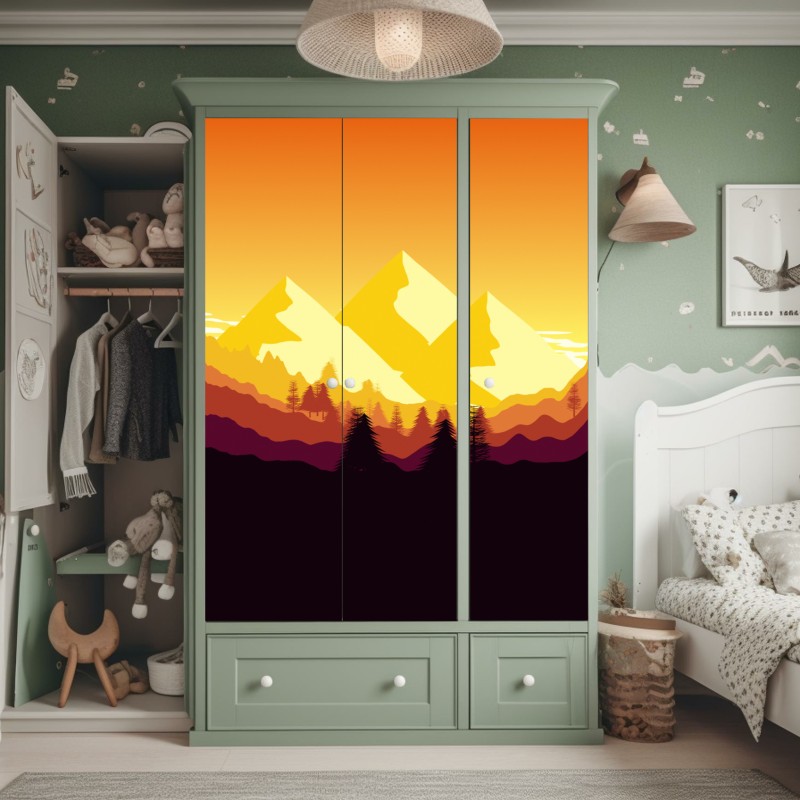 Naklejka na szafę tropikalna turkusowa zatoka panorama – Wallissimo®