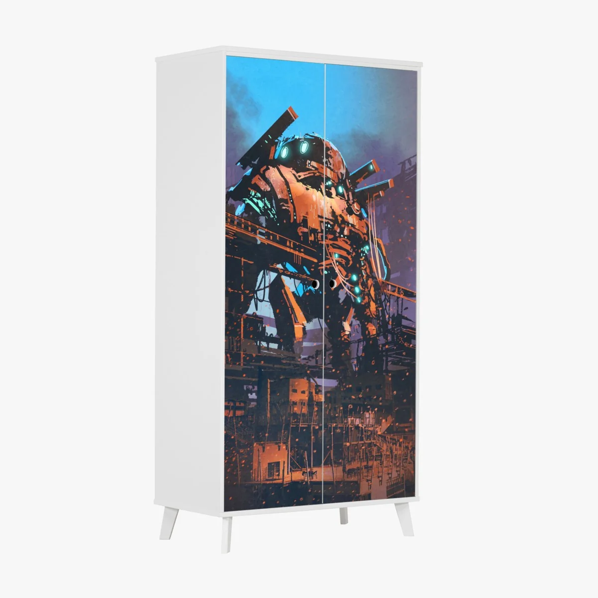 Naklejka na szafę ogromny mech w opuszczonej fabryce – Wallissimo® Naklejka na szafę ogromny mech w opuszczonej fabryce – Wallissimo®