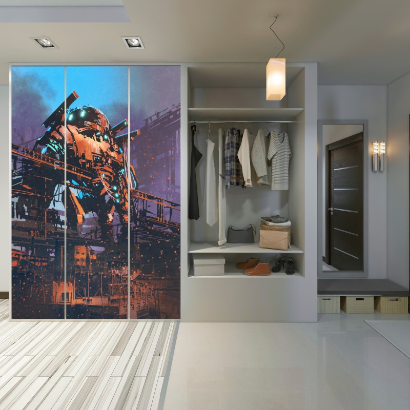 Naklejka na szafę ogromny mech w opuszczonej fabryce – Wallissimo® Naklejka na szafę ogromny mech w opuszczonej fabryce – Wallissimo®