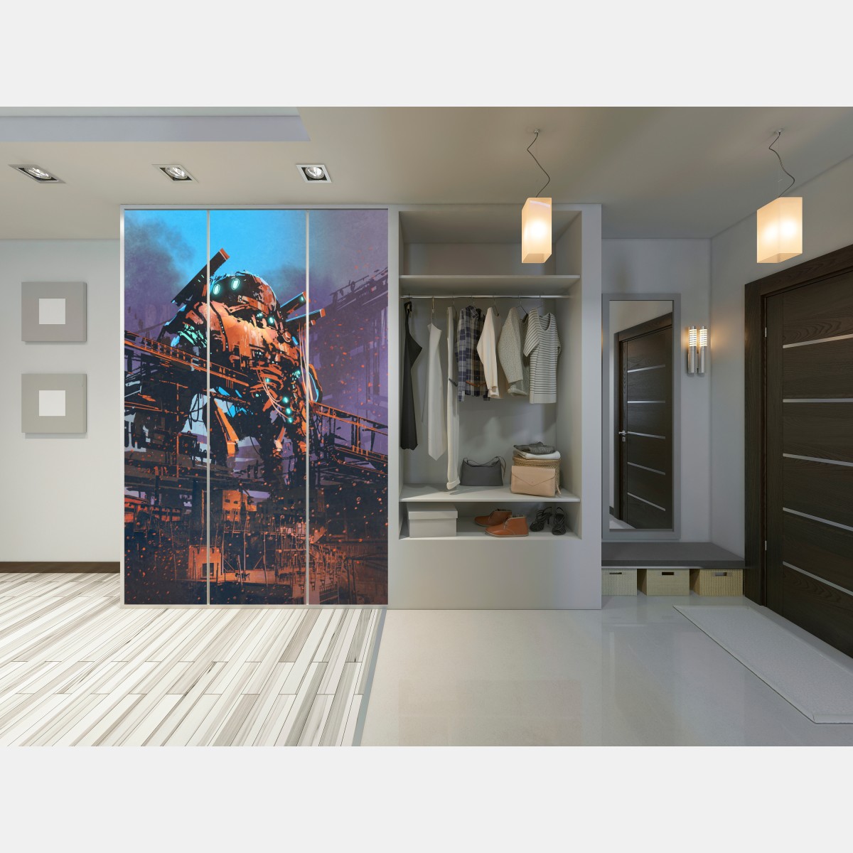 Naklejka na szafę ogromny mech w opuszczonej fabryce – Wallissimo® Naklejka na szafę ogromny mech w opuszczonej fabryce – Wallissimo®