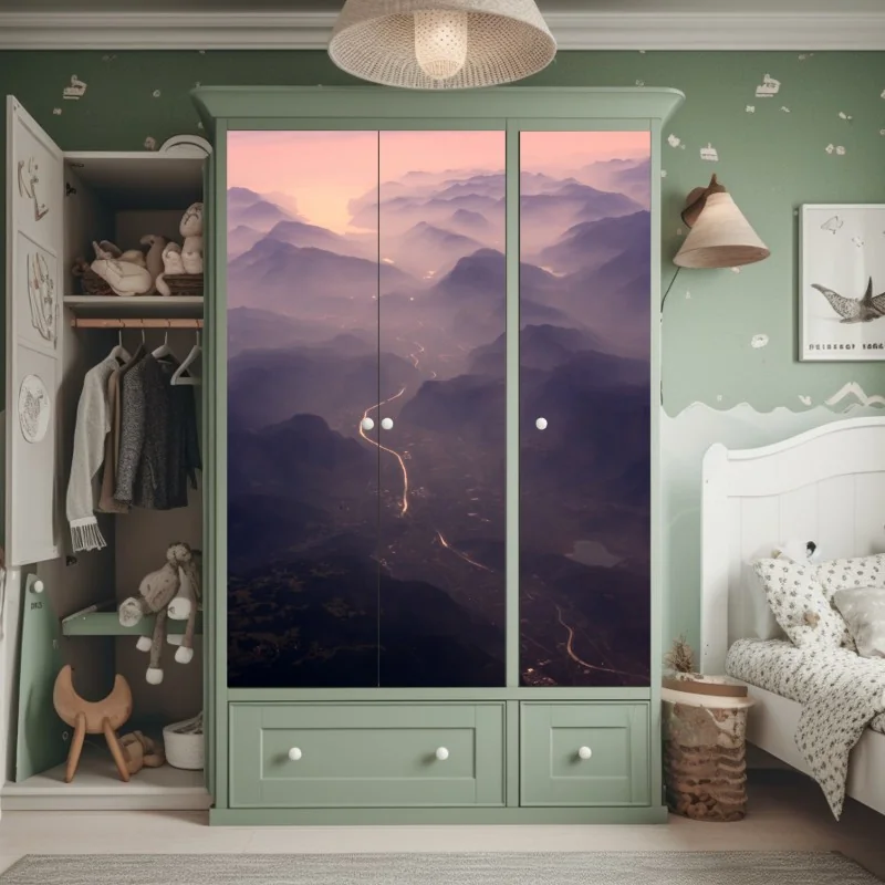 Naklejka na szafę panorama Vestrahorn na Stokksnes – Wallissimo®