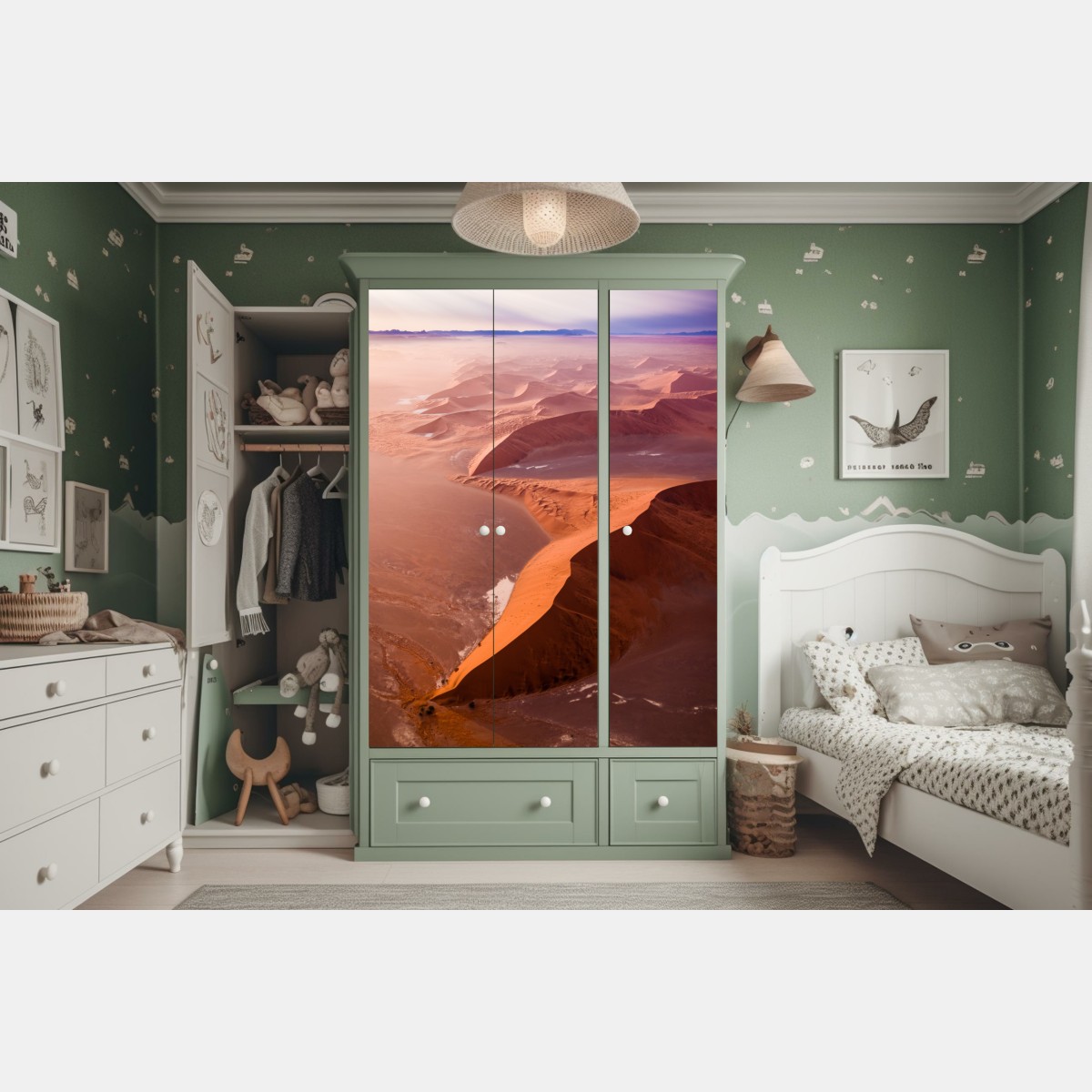 Naklejka na szafę wydmy pustyni Sossusvlei – Wallissimo® Naklejka na szafę wydmy pustyni Sossusvlei – Wallissimo®