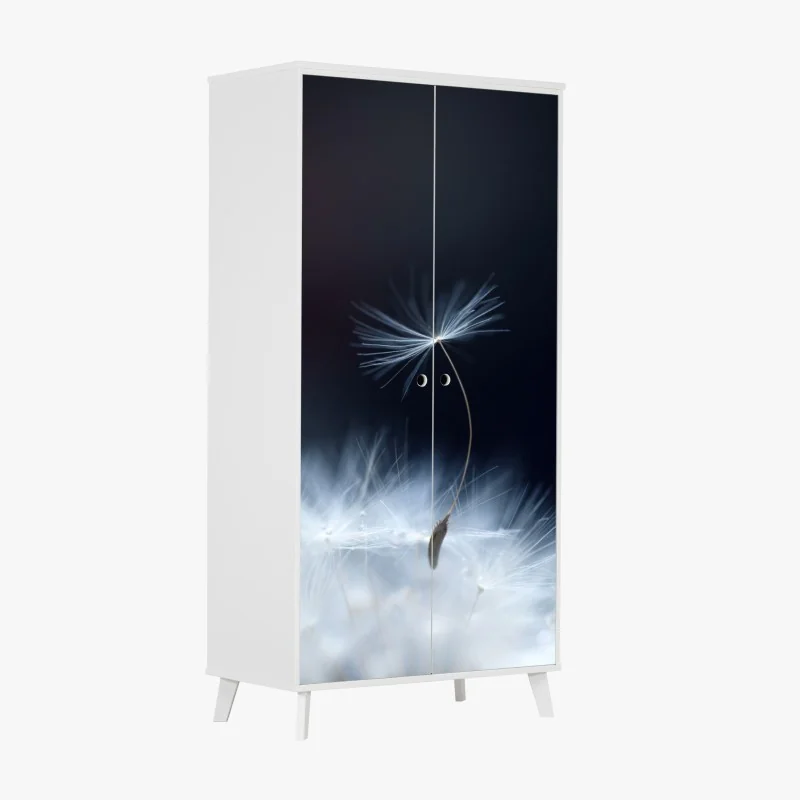 Naklejka na szafę delikatne zbliżenie nasiona dmuchawca