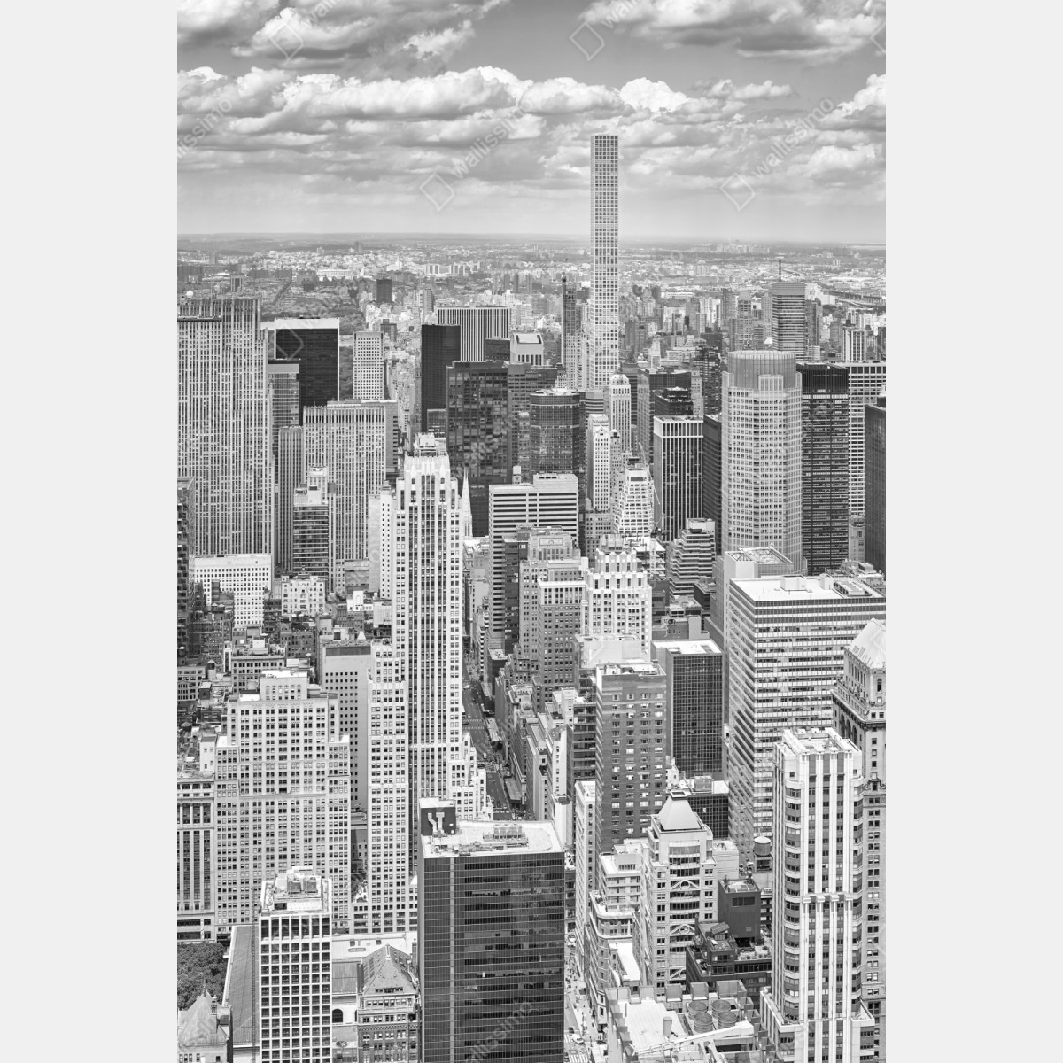 Naklejka na szafę panorama Nowego Jorku w monochromie – Wallissimo® Naklejka na szafę panorama Nowego Jorku w monochromie – Wallissimo®