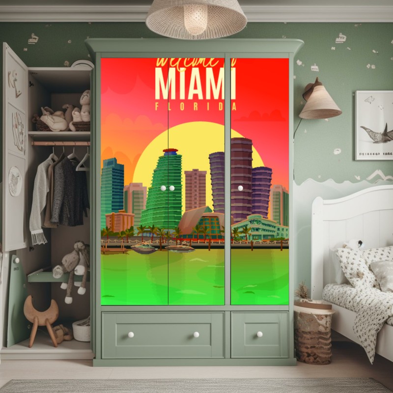 Naklejka na szafę monochromatyczna tekstura marmuru – Wallissimo®