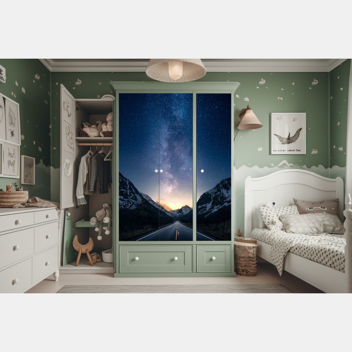 Naklejka na szafę droga ku gwiazdom – Wallissimo® Naklejka na szafę droga ku gwiazdom – Wallissimo®