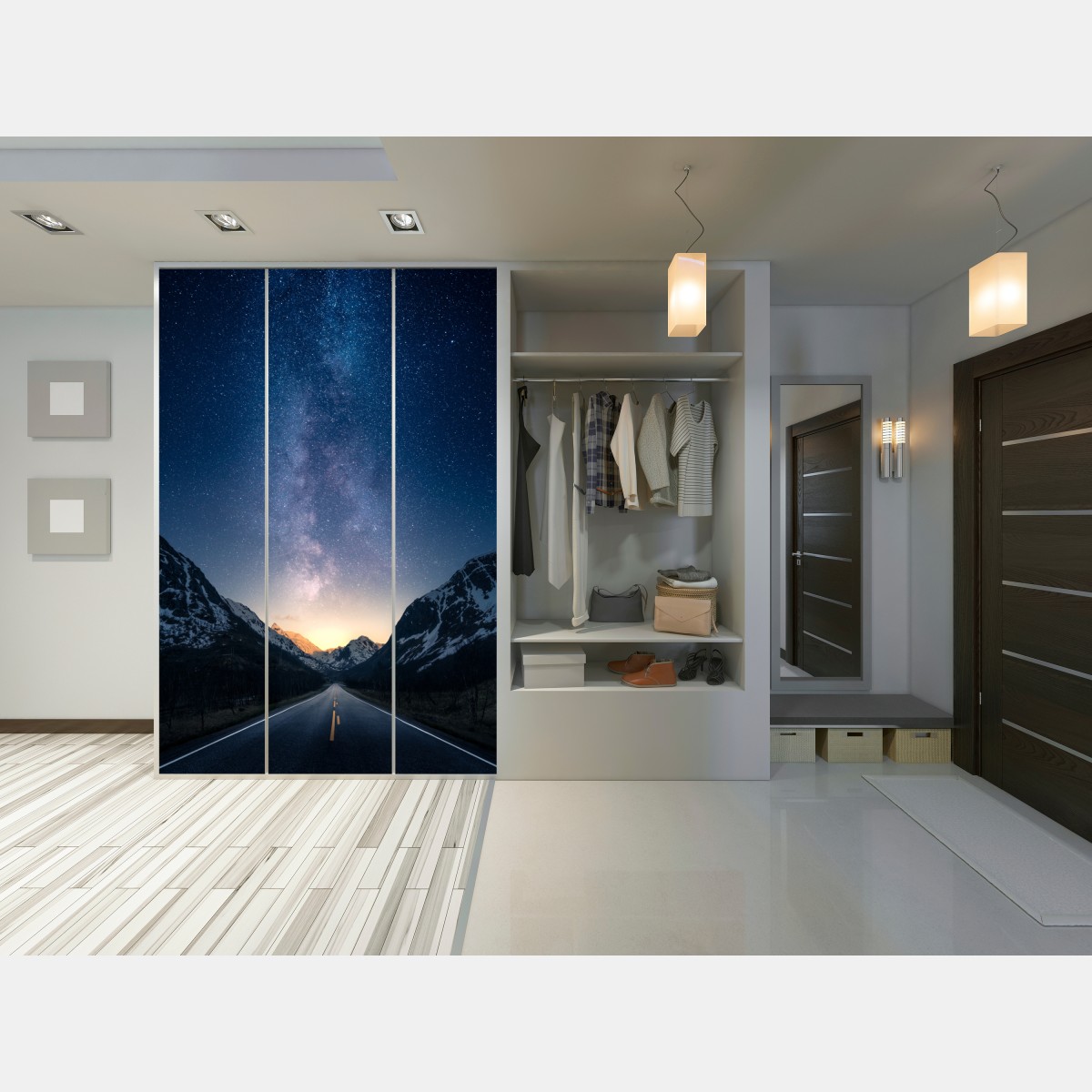 Naklejka na szafę droga ku gwiazdom – Wallissimo® Naklejka na szafę droga ku gwiazdom – Wallissimo®