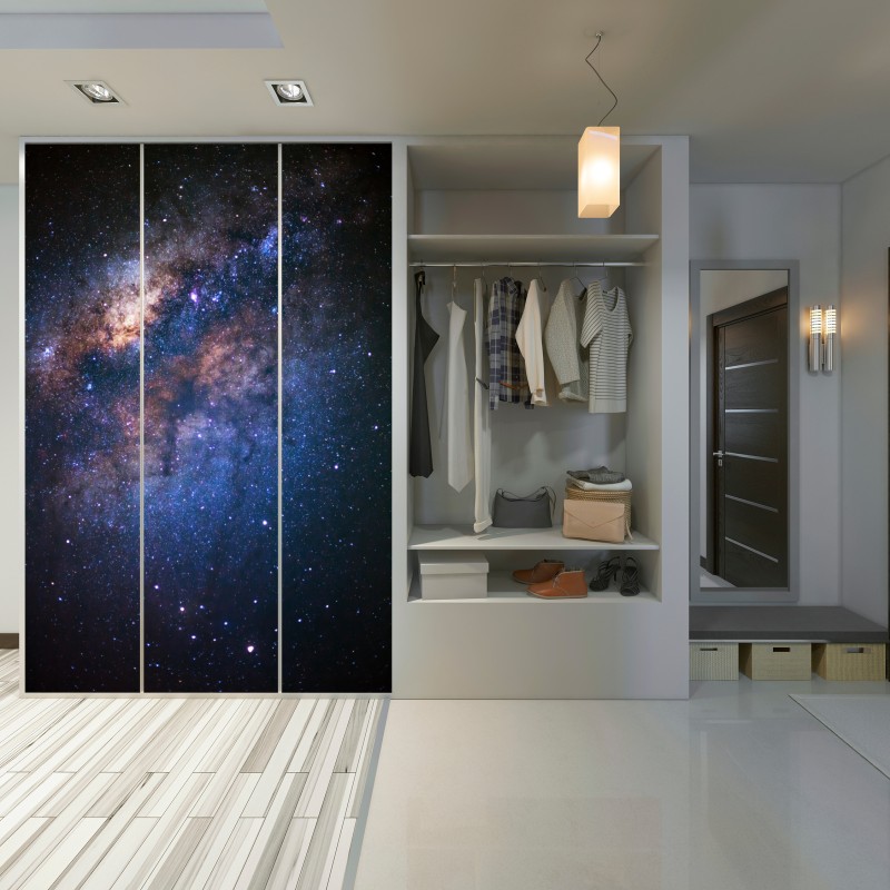 Naklejka na szafę droga mleczna nocne niebo – Wallissimo® Naklejka na szafę droga mleczna nocne niebo – Wallissimo®