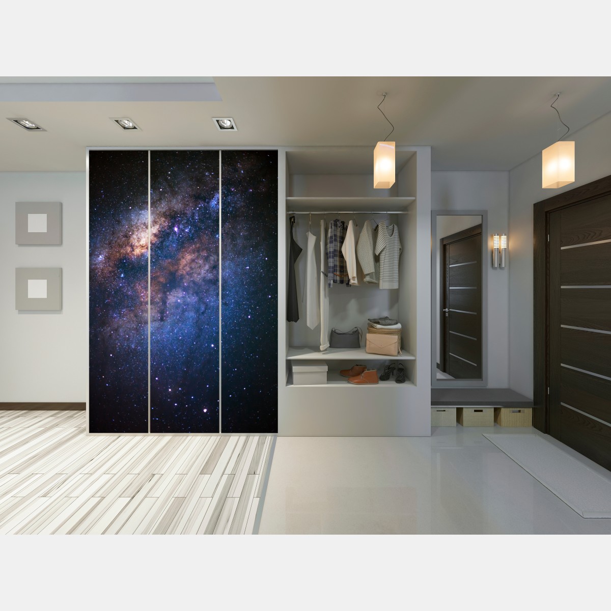 Naklejka na szafę droga mleczna nocne niebo – Wallissimo® Naklejka na szafę droga mleczna nocne niebo – Wallissimo®