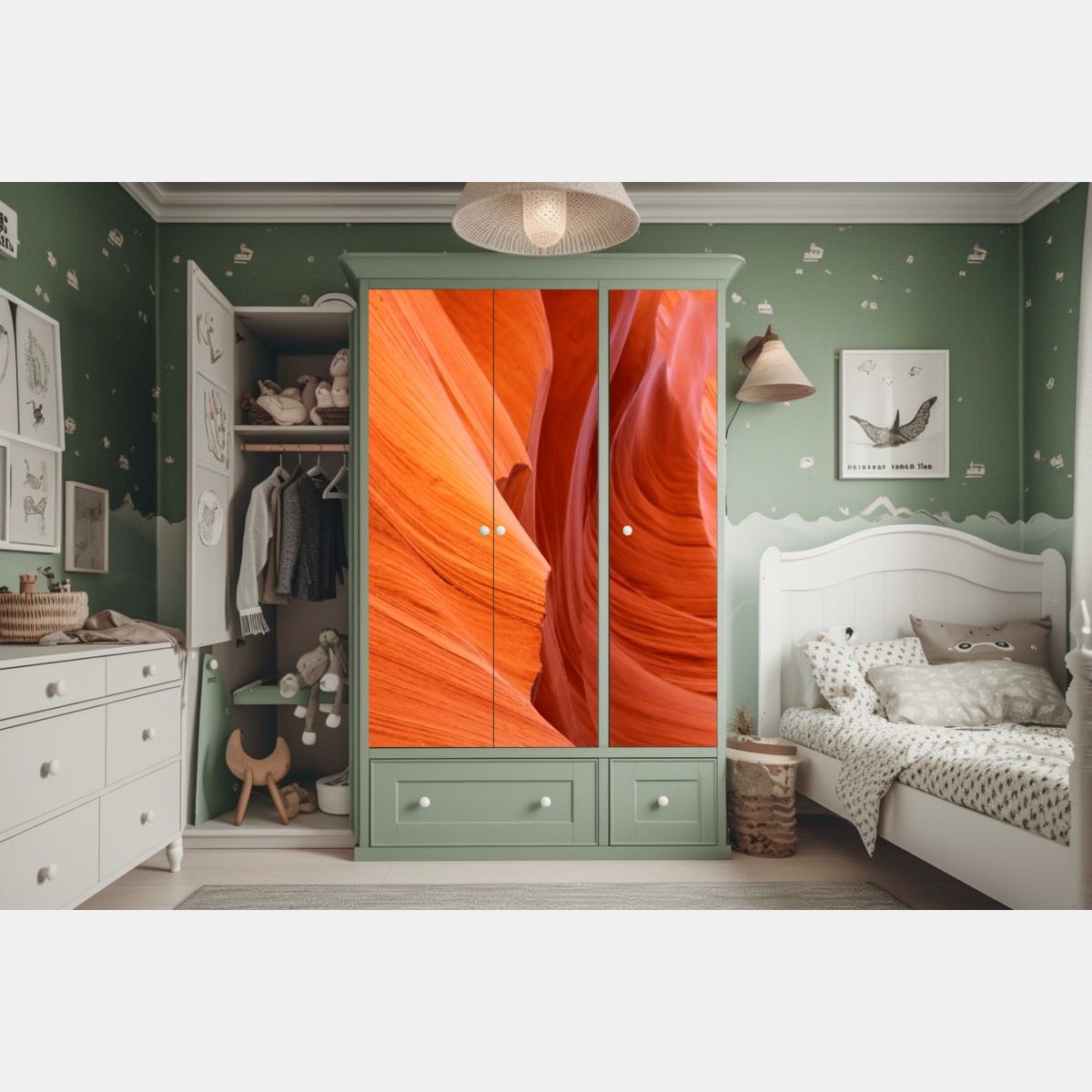 Naklejka na szafę ciepły piaskowiec kanion abstrakcja – Wallissimo® Naklejka na szafę ciepły piaskowiec kanion abstrakcja – Wallissimo®