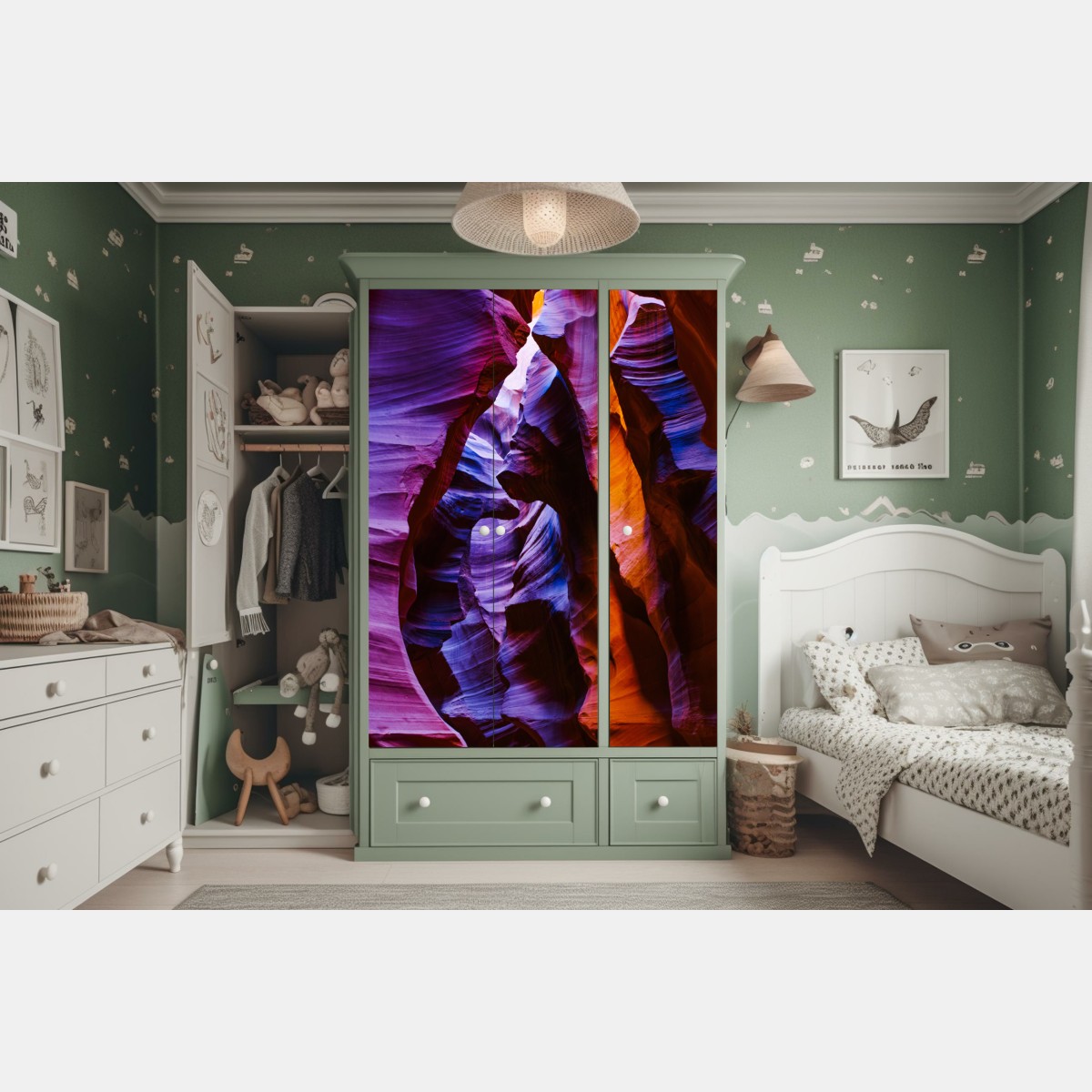 Naklejka na szafę żywe formacje skalne w wąwozie – Wallissimo® Naklejka na szafę żywe formacje skalne w wąwozie – Wallissimo®