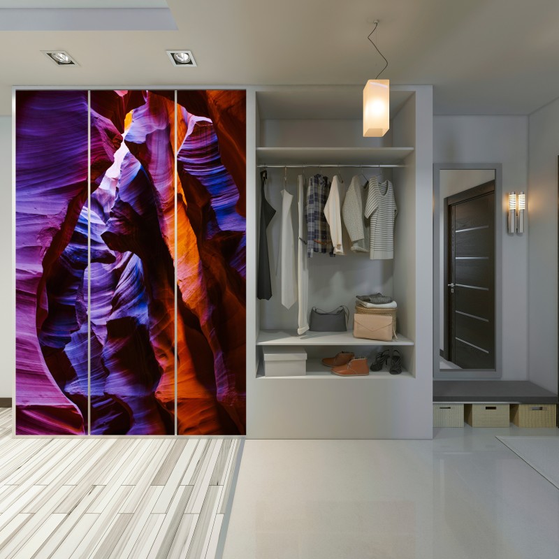 Naklejka na szafę żywe formacje skalne w wąwozie – Wallissimo® Naklejka na szafę żywe formacje skalne w wąwozie – Wallissimo®