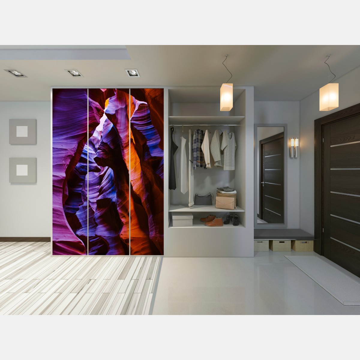 Naklejka na szafę żywe formacje skalne w wąwozie – Wallissimo® Naklejka na szafę żywe formacje skalne w wąwozie – Wallissimo®