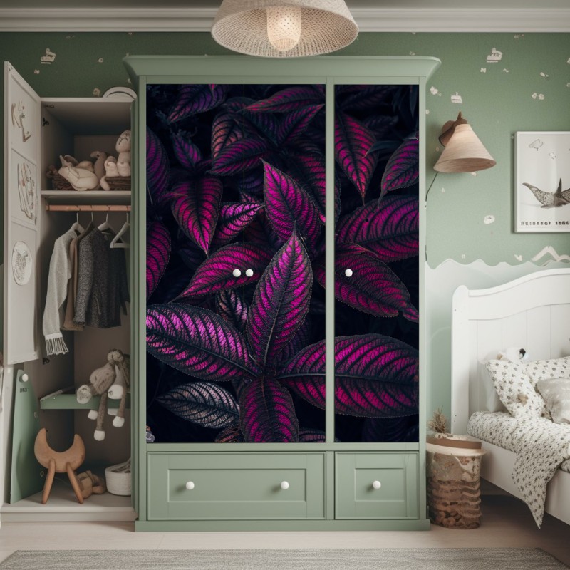 Naklejka na szafę delikatne białe storczyki na stonowanym tle – Wallissimo®