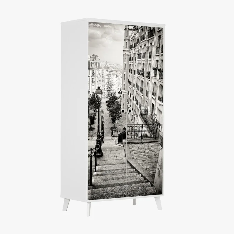 Naklejka na szafę tropikalny zachód słońca z palmami, Tajlandia – Wallissimo®