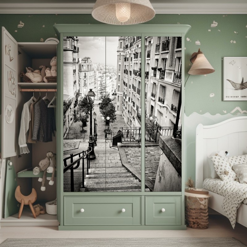 Naklejka na szafę złote Wat Arun o zmierzchu – Wallissimo®