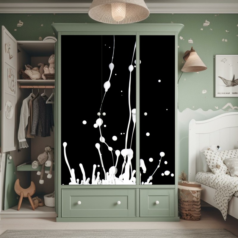 Naklejka na szafę mglisty most wiszący prowadzący w mgłę – Wallissimo®