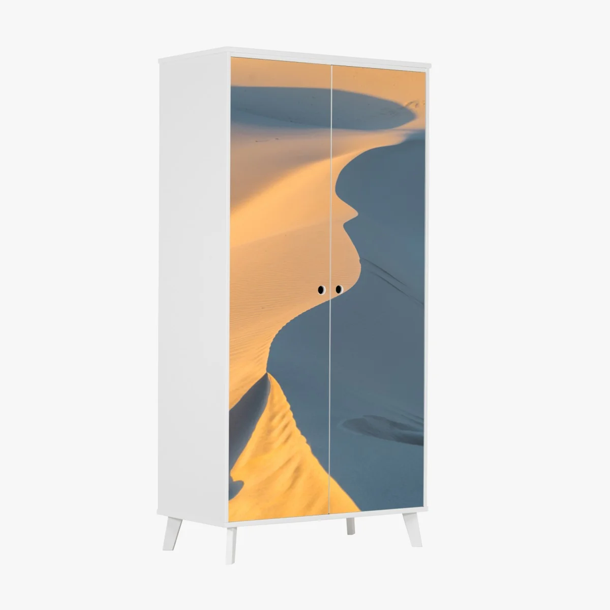 Naklejka na szafę złote krzywizny wydm – Wallissimo® Naklejka na szafę złote krzywizny wydm – Wallissimo®