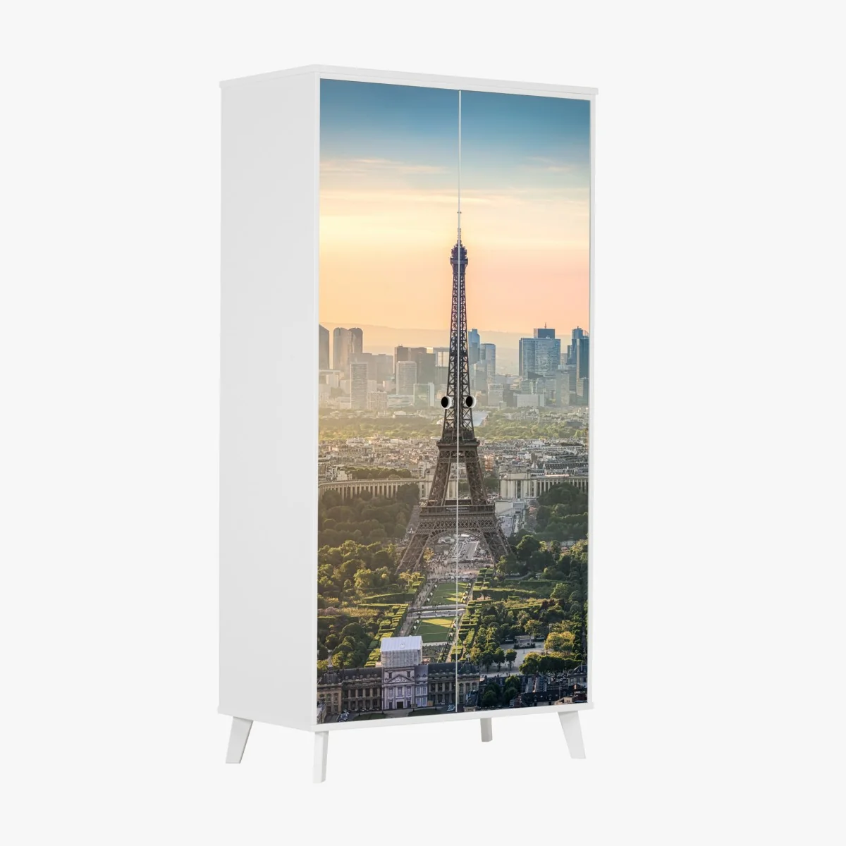 Naklejka na szafę Paryż panorama z Wieżą Eiffla – Wallissimo® Naklejka na szafę Paryż panorama z Wieżą Eiffla – Wallissimo®