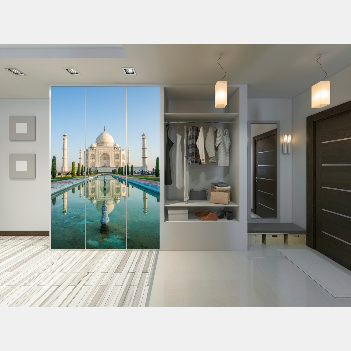 Naklejka na szafę Tadź Mahal odbicie w porannym świetle – Wallissimo® Naklejka na szafę Tadź Mahal odbicie w porannym świetle – Wallissimo®