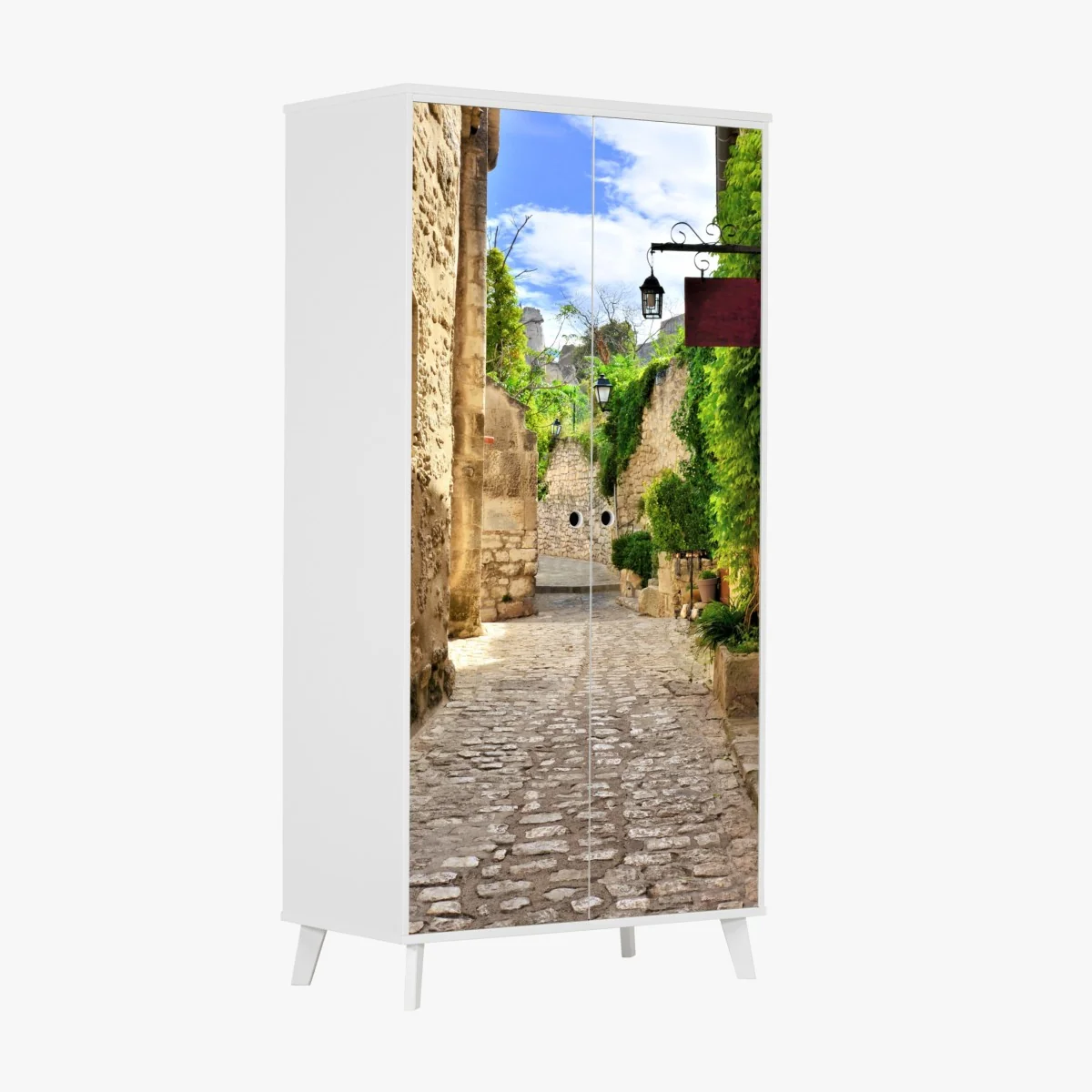 Naklejka na szafę urocza brukowana uliczka w Les Baux de Provence – Wallissimo® Naklejka na szafę urocza brukowana uliczka w Les Baux de Provence – Wallissimo®