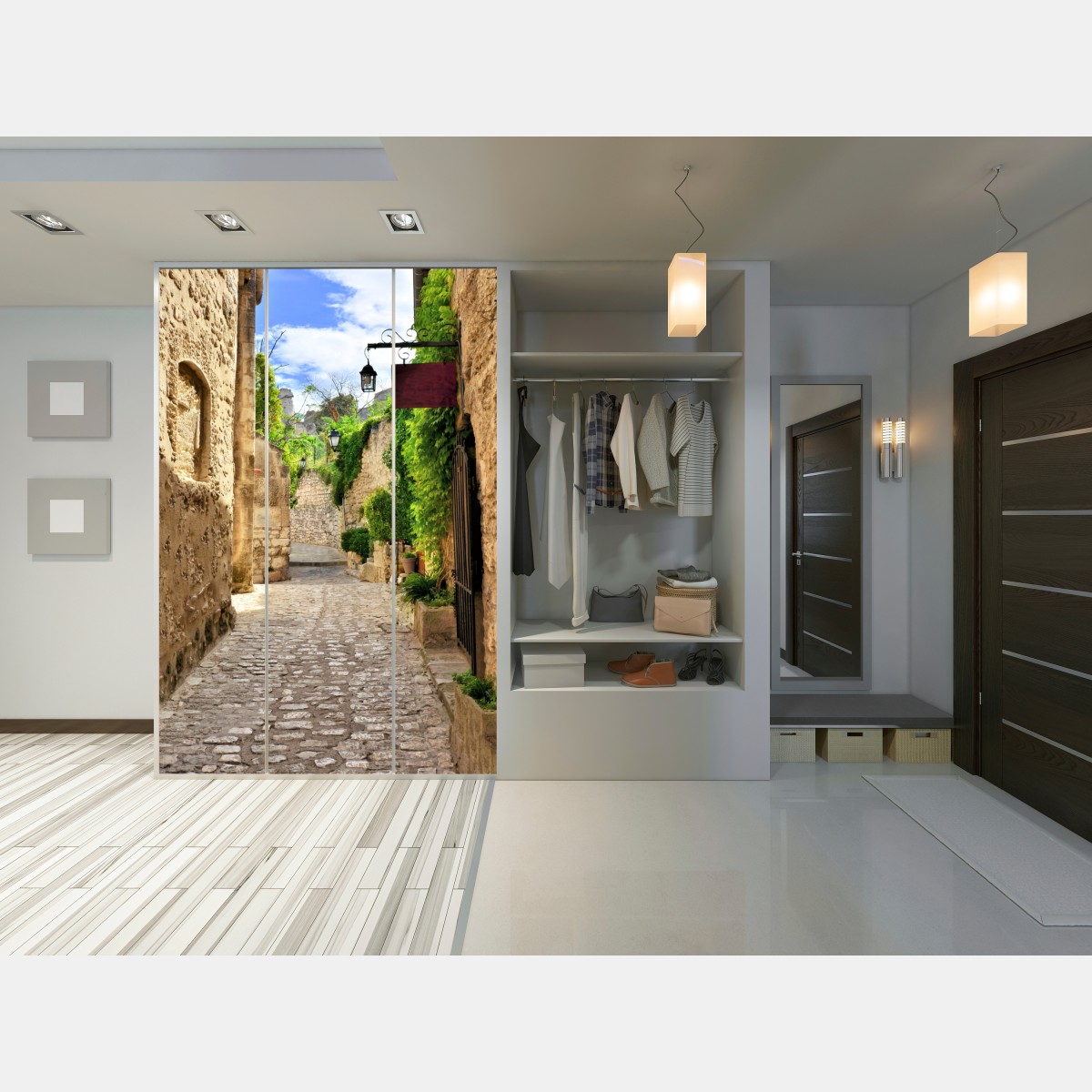 Naklejka na szafę urocza brukowana uliczka w Les Baux de Provence – Wallissimo® Naklejka na szafę urocza brukowana uliczka w Les Baux de Provence – Wallissimo®