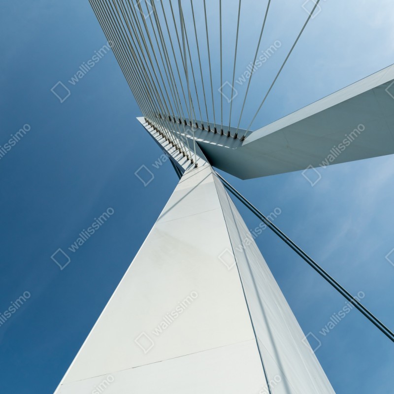 Naklejka na szafę wznoszące się linie: nowoczesny pylon mostu – Wallissimo® Naklejka na szafę wznoszące się linie: nowoczesny pylon mostu – Wallissimo®