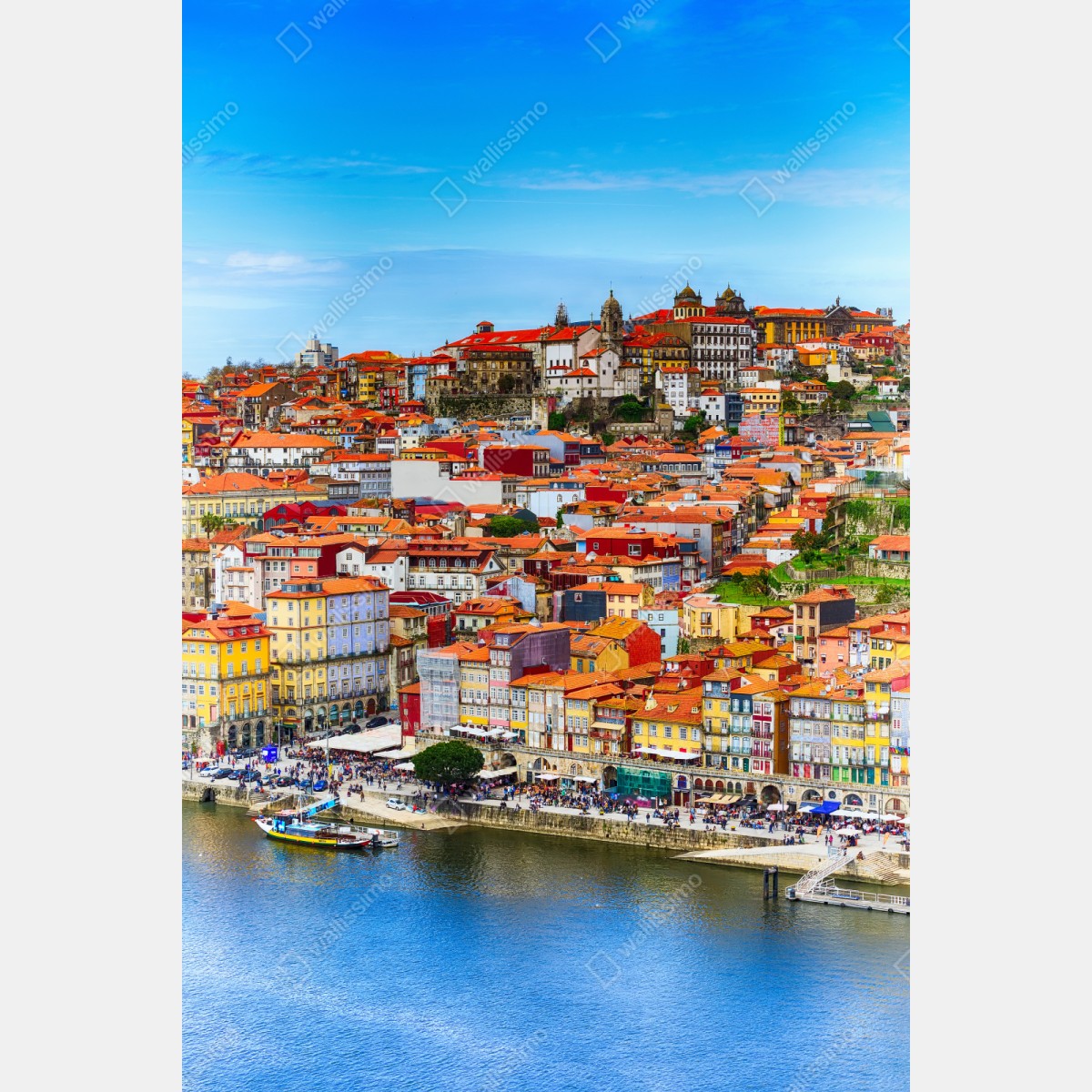 Naklejka na szafę Porto barwny widok nadbrzeża – Wallissimo® Naklejka na szafę Porto barwny widok nadbrzeża – Wallissimo®
