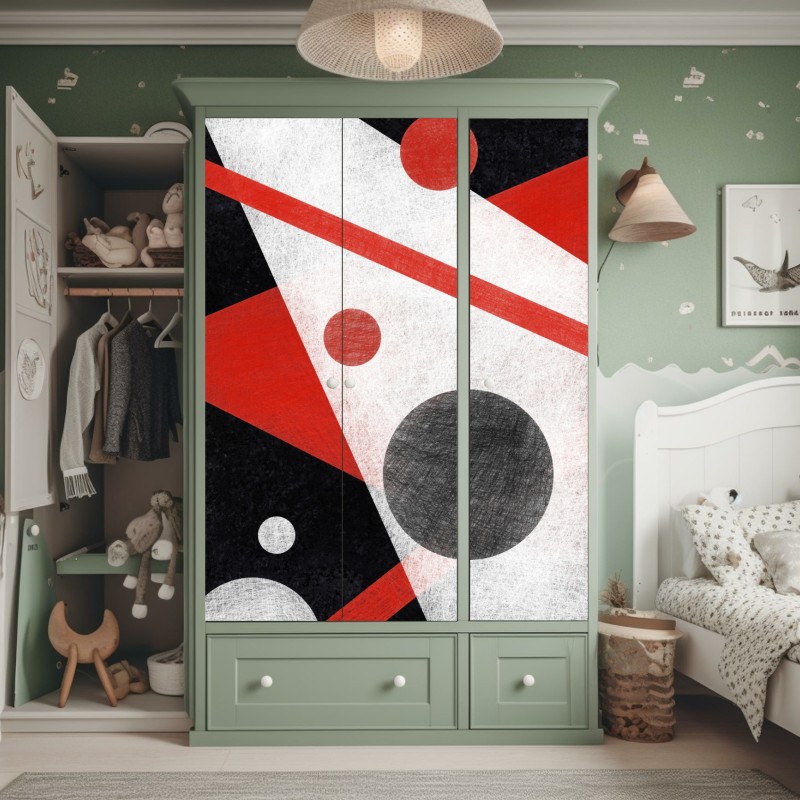 Naklejka na szafę biały marmur ze złotymi żyłkami – Wallissimo®