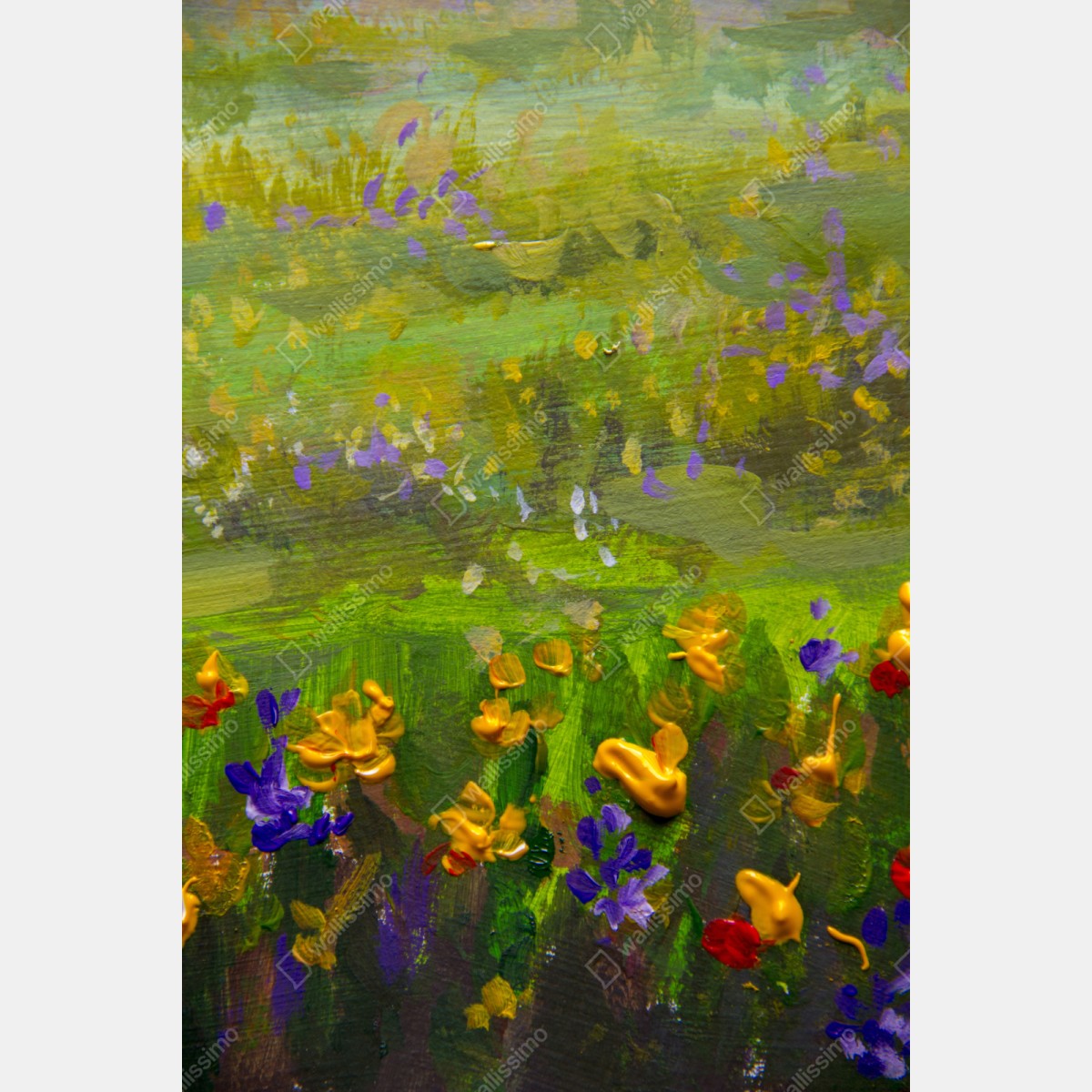 Naklejka na szafę żywa łąka obraz olejny zbliżenie – Wallissimo® Naklejka na szafę żywa łąka obraz olejny zbliżenie – Wallissimo®